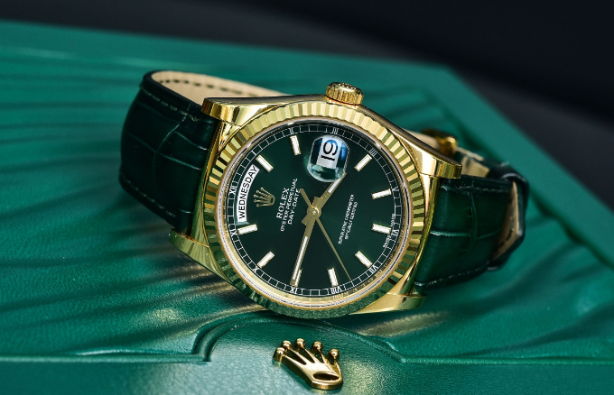 Rolex Week Calendar Series 118138 Green Disc Watch Replica